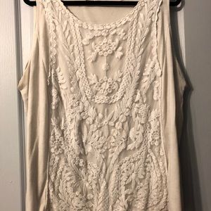 Lace front tank